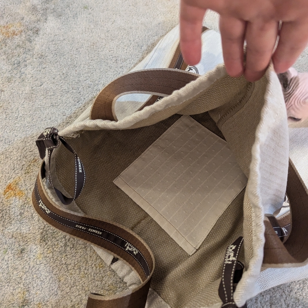 Hermes dust bag. Hand made shopper from Hermes dust bags NEW! - Picture 6 of 9
